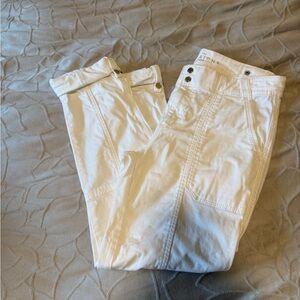 White House Black Market Straight  Cropped Ankle white Pants